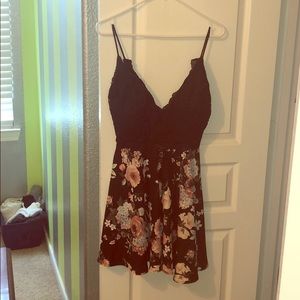 Floral and lace dress